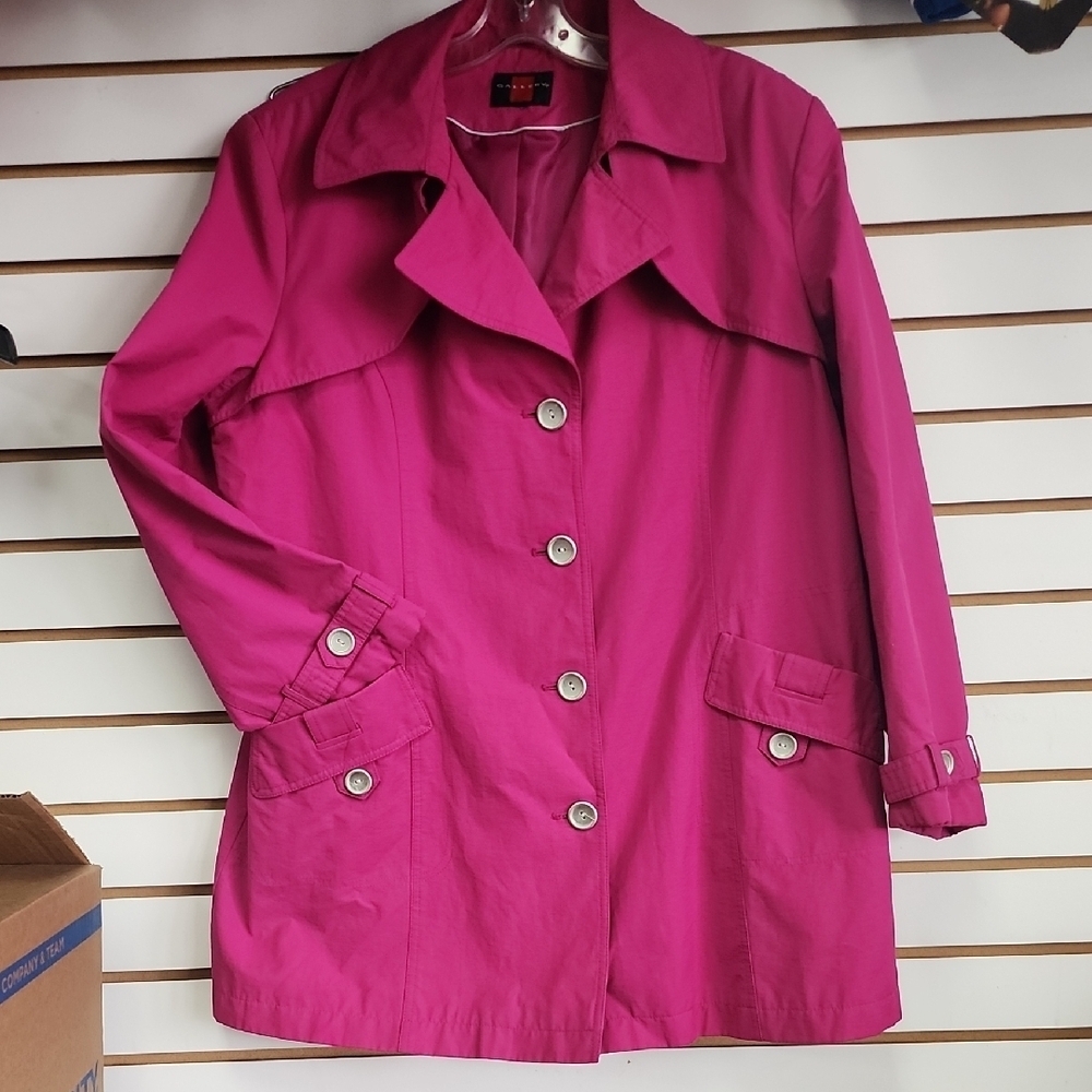 Fushia Trench Coat LG